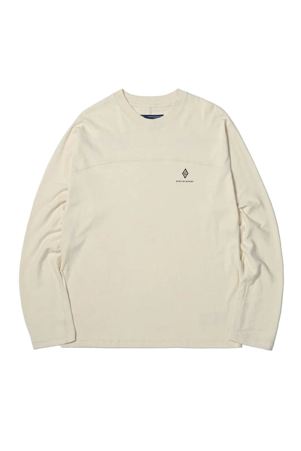 V2 LINEFLOW MERCERIZED L/S TEE IVORY
