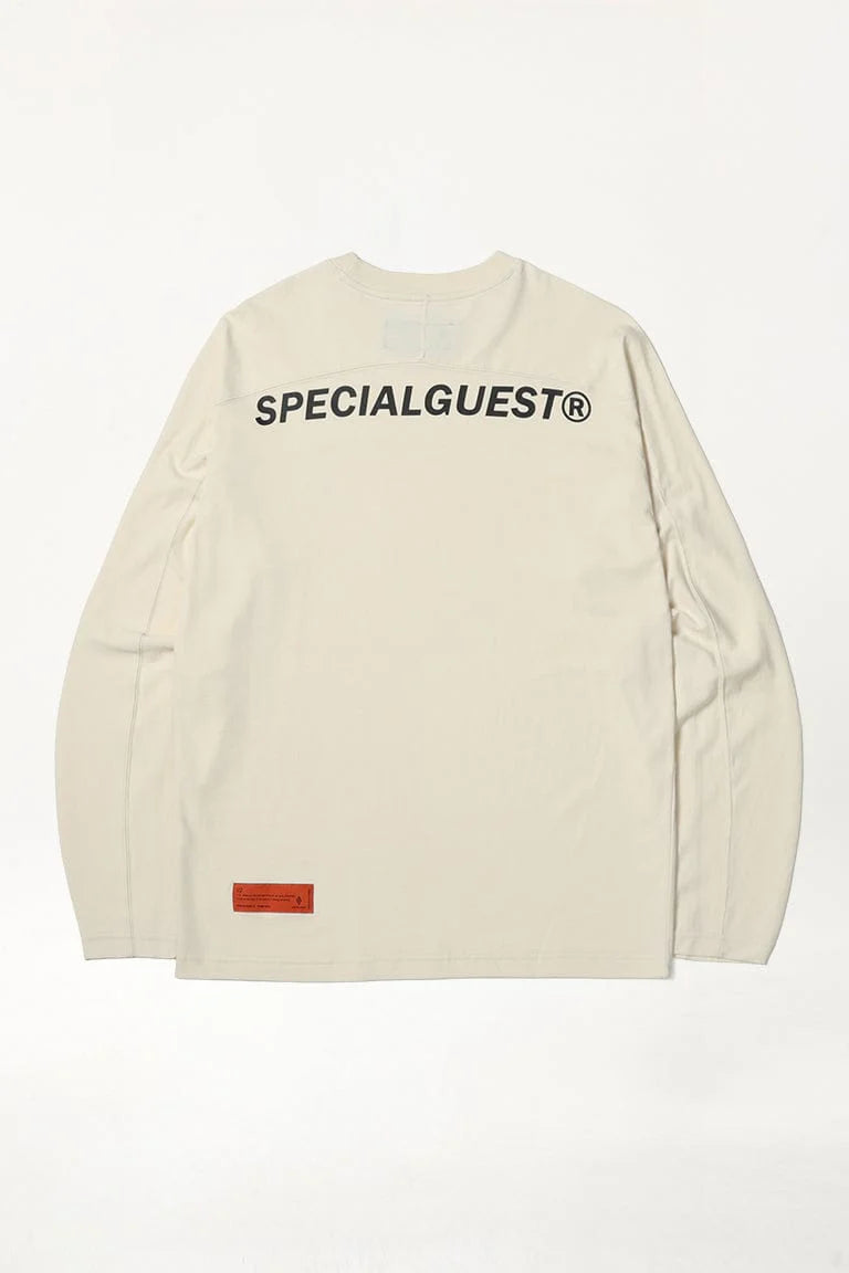 V2 LINEFLOW MERCERIZED L/S TEE IVORY
