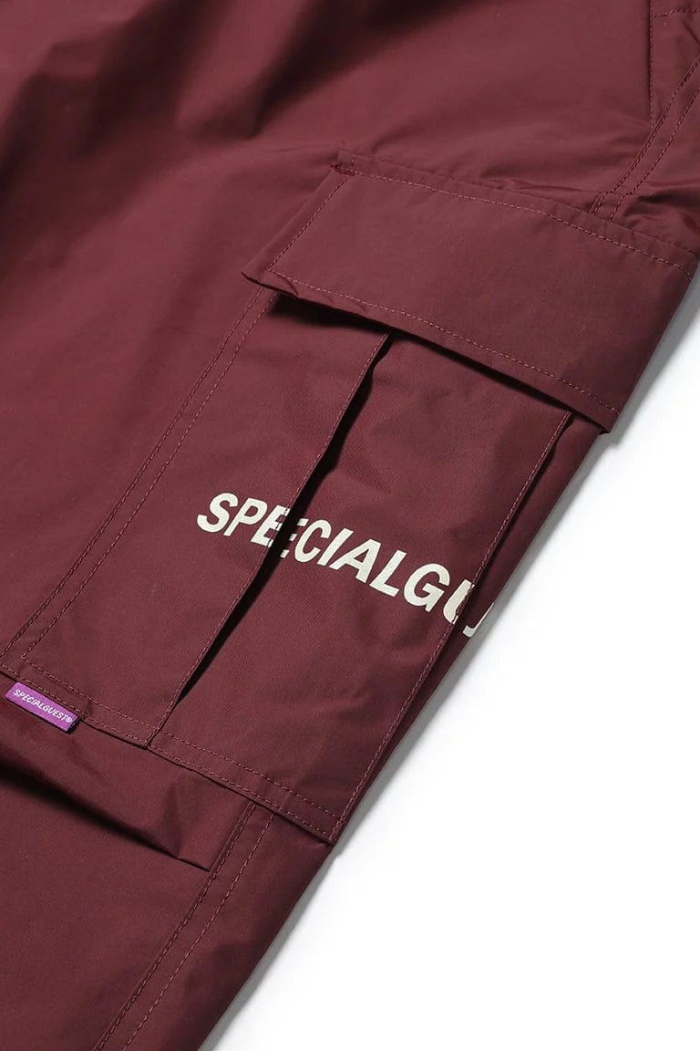 V2 OVERWIDE CARGO PANTS FC BURGUNDY