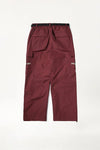V2 OVERWIDE CARGO PANTS FC BURGUNDY