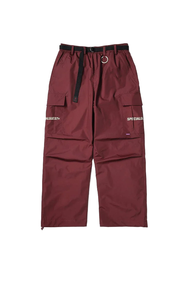 V2 OVERWIDE CARGO PANTS FC BURGUNDY