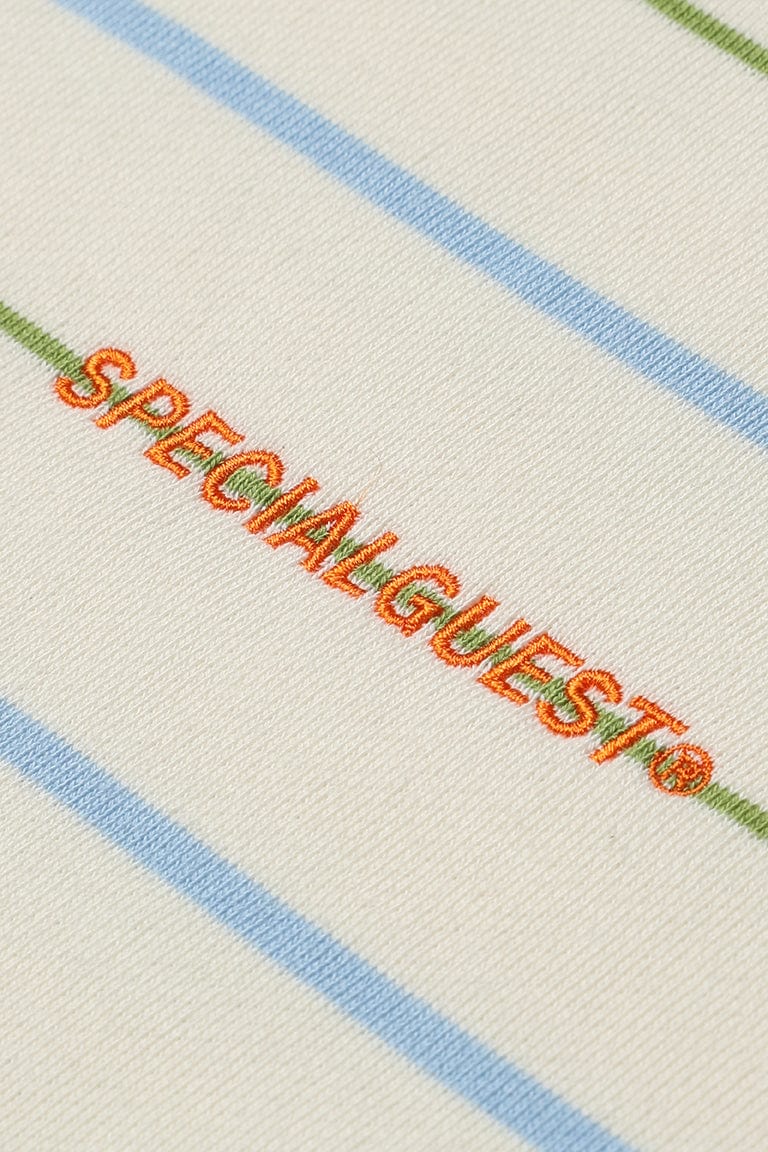 V2 PINSTRIPE CREWNECK IVORY