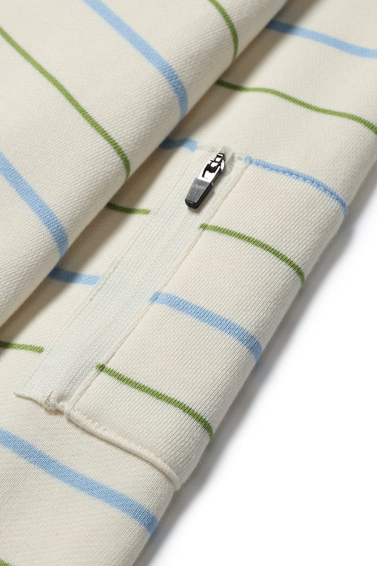 V2 PINSTRIPE CREWNECK IVORY