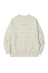 V2 PINSTRIPE CREWNECK IVORY