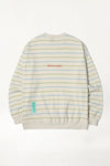 V2 PINSTRIPE CREWNECK IVORY
