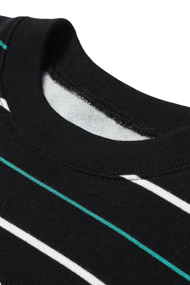 V2 PINSTRIPE CREWNECK BLACK