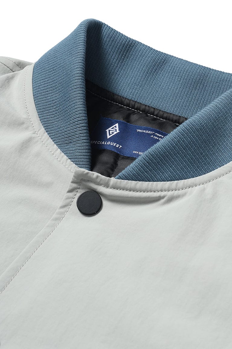 V2 WIDE VARSITY JACKET LIGHT GREY