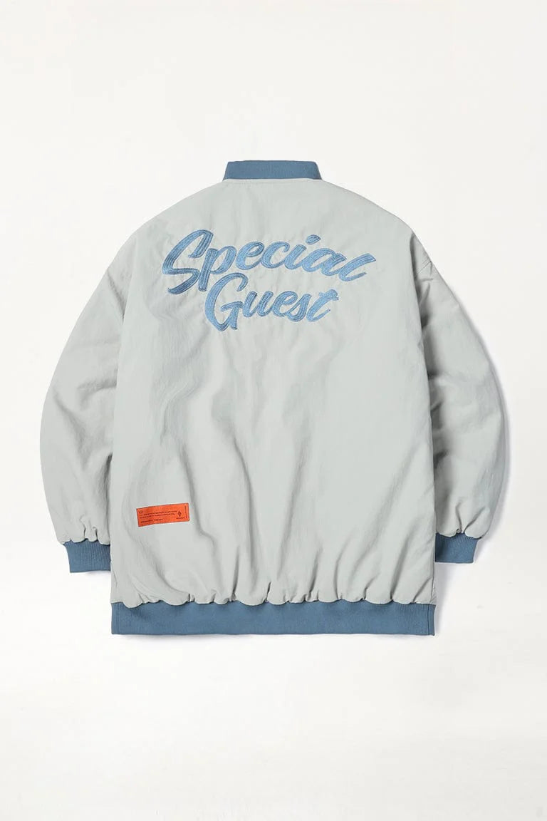 V2 WIDE VARSITY JACKET LIGHT GREY