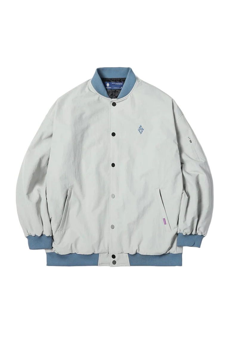 V2 WIDE VARSITY JACKET LIGHT GREY