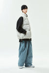 EASY SUPERWIDE BLOCK PANTS DUSTY BLUE