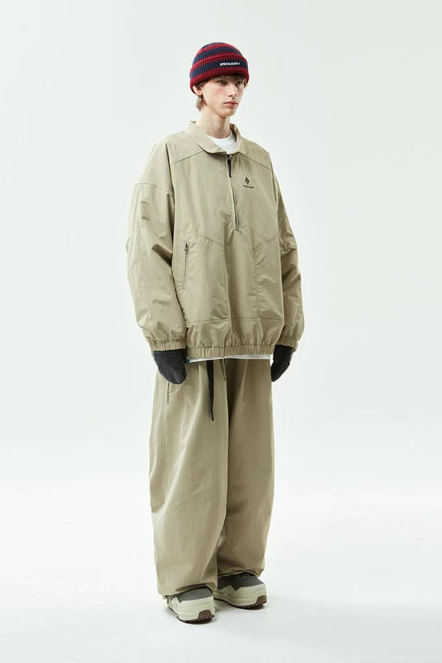 EASY SUPERWIDE TUCK PANTS 3LAYER PALE KHAKI