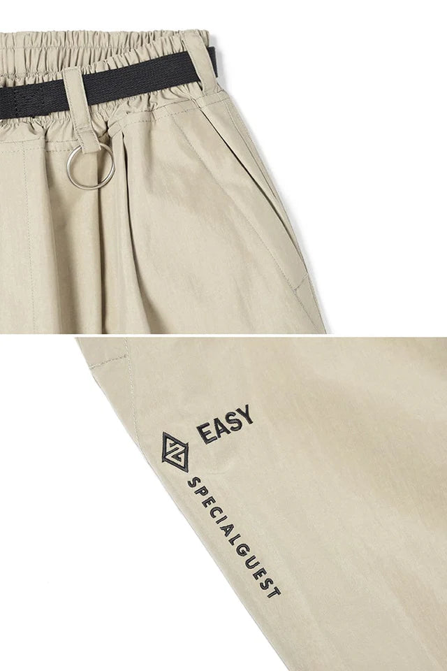 EASY SUPERWIDE TUCK PANTS 3LAYER PALE KHAKI