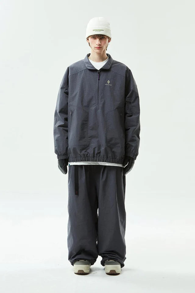 EASY WIDE ANORAK JACKET N 3LAYER ASPHALT