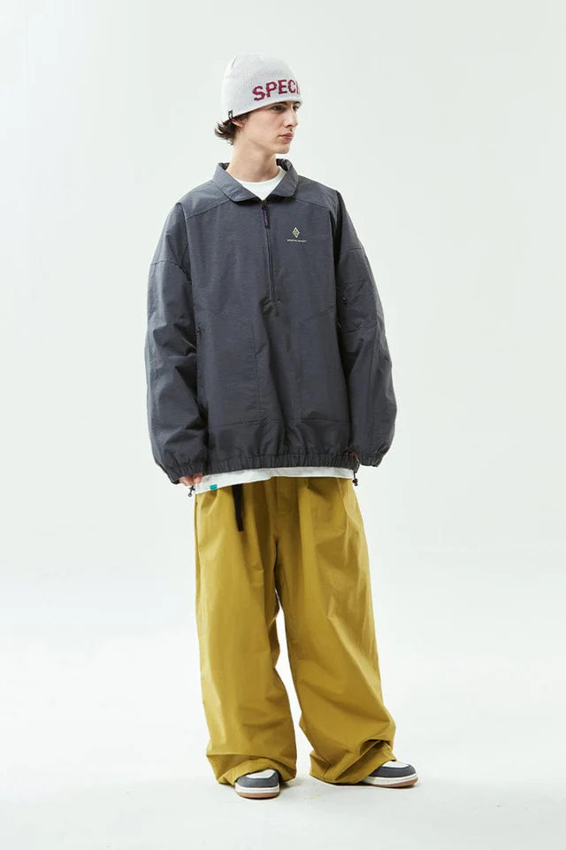 EASY WIDE ANORAK JACKET N 3LAYER ASPHALT