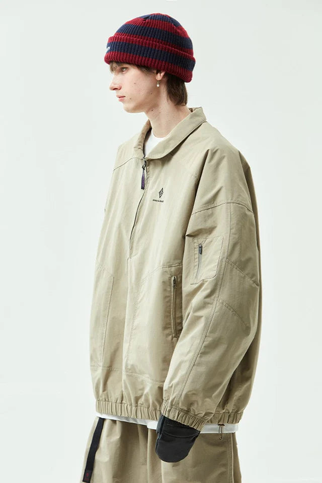 EASY WIDE ANORAK JACKET N 3LAYER PALE KHAKI