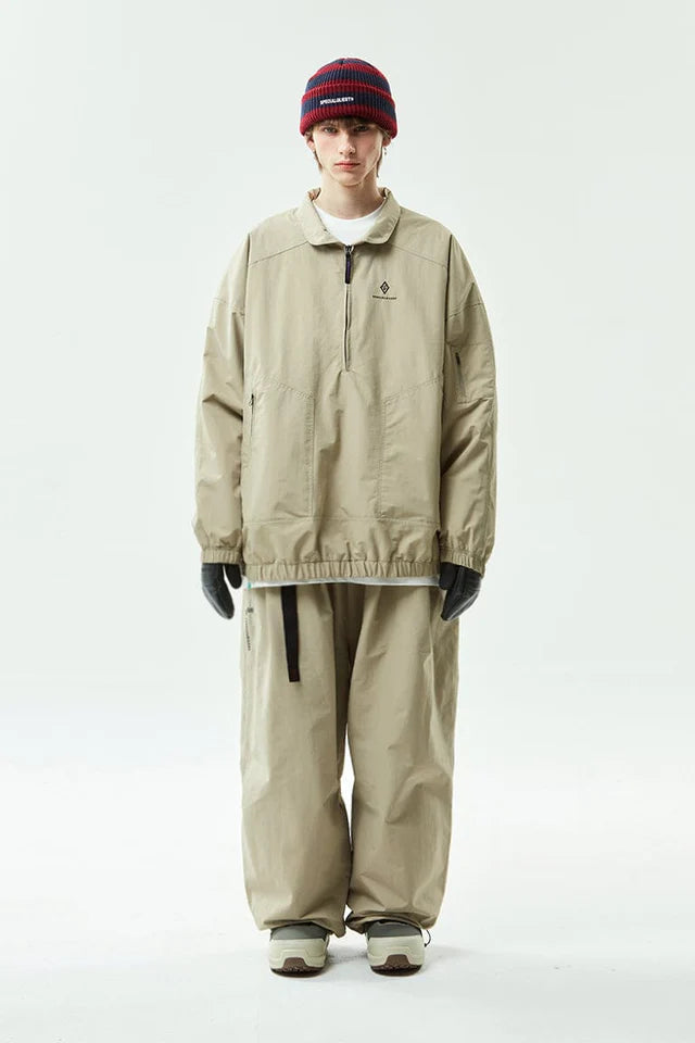 EASY WIDE ANORAK JACKET N 3LAYER PALE KHAKI