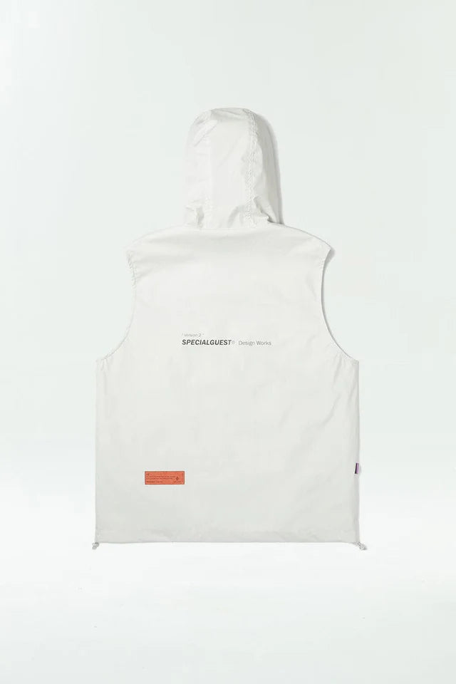 V2 HOODED VEST 3LAYER CANNOLI CREAM