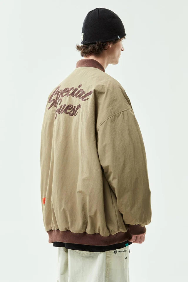 V2 WIDE VARSITY JACKET FENNEL SEED