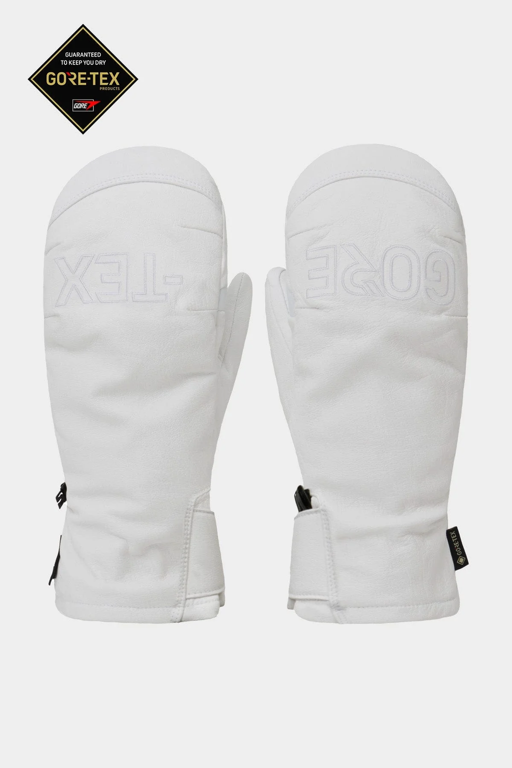 GORE-TEX LEATHER MITTEN WHITE