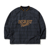 BSRABBIT BSRBT SPORTY PULLOVER SNAP JACKET CHECK BROWN