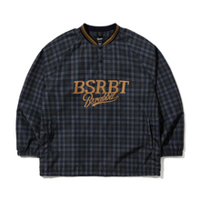 BSRABBIT BSRBT SPORTY PULLOVER SNAP JACKET CHECK BROWN