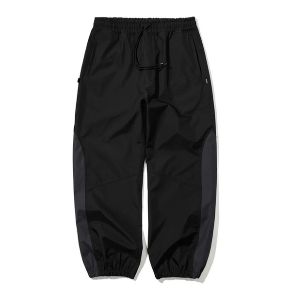 BSRABBIT SB 3L SIDE PANEL WIDE JOGGER PANTS BLACK