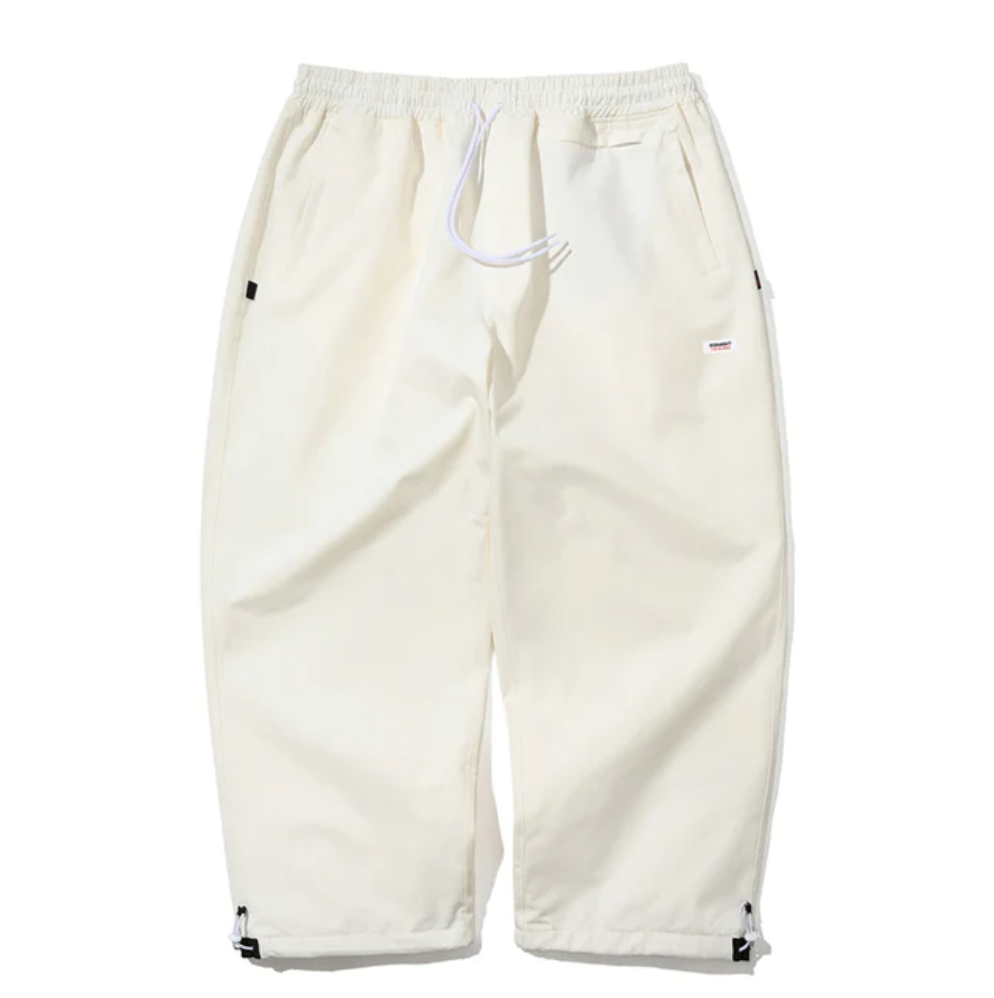 BSRABBIT LOGO COTTON SUPER WIDE PANTS WHITE