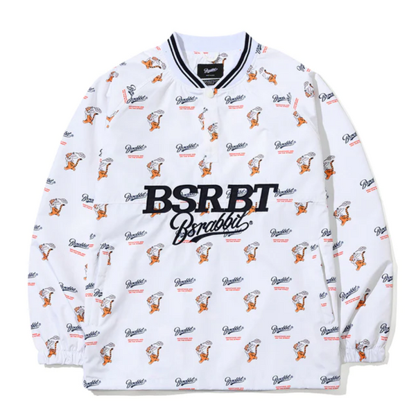 BSRABBIT BSRBT SPORTY PULLOVER SNAP JACKET WHITE