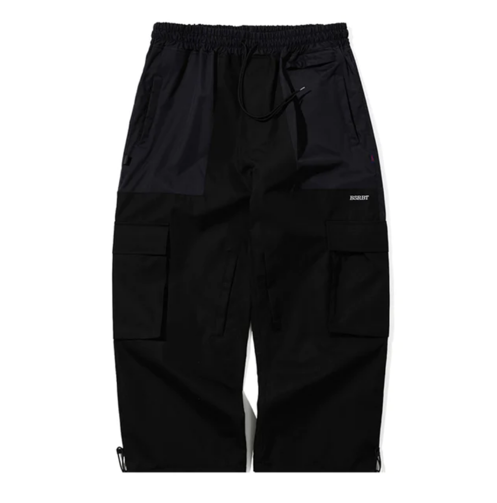 BSRABBIT BIG CARGO SUPER WIDE VENTILATION PANTS BLACK