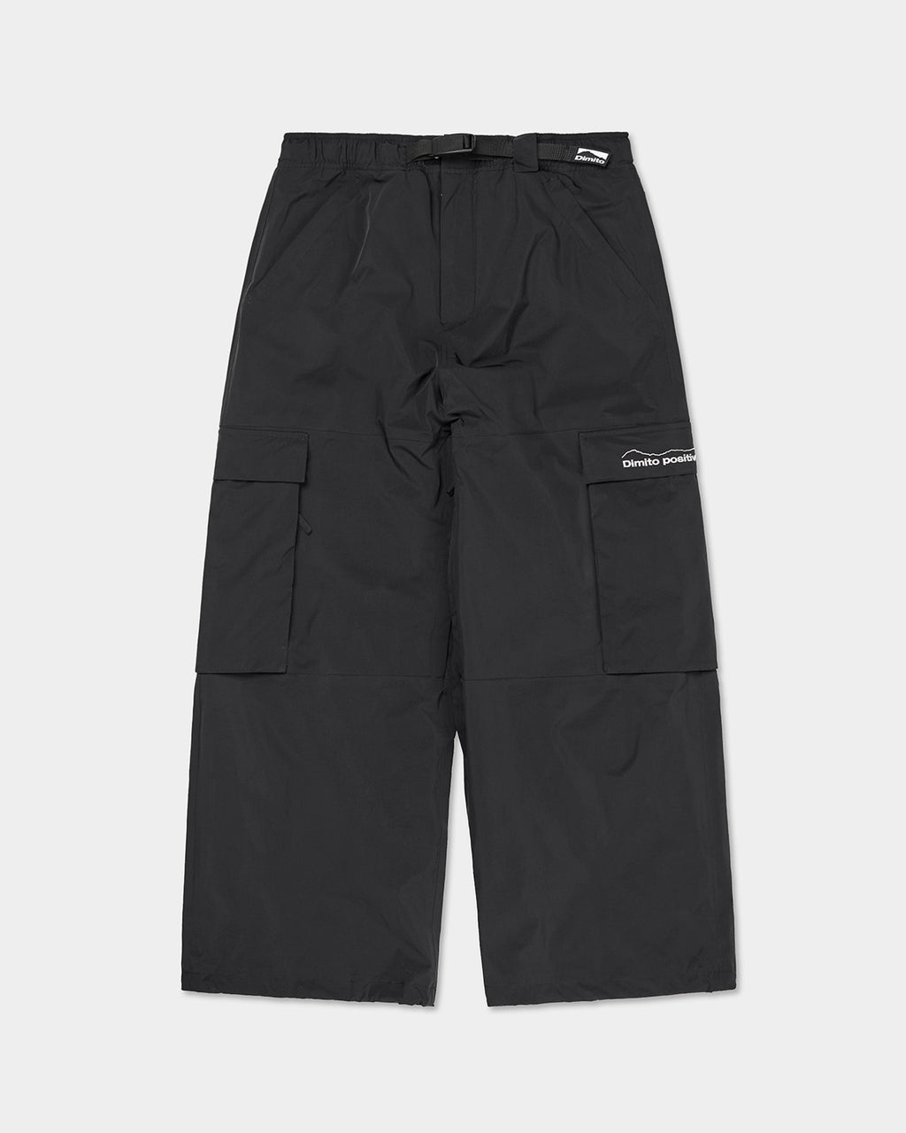 WIDE CARGO PANTS BLACK