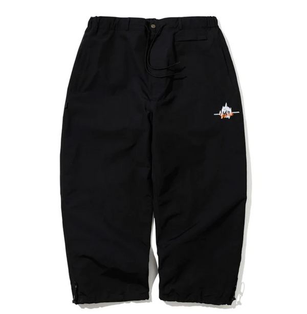 BSRABBIT JS SKULL LOGO SUPER WIDE VENTILATION PANTS BLACK